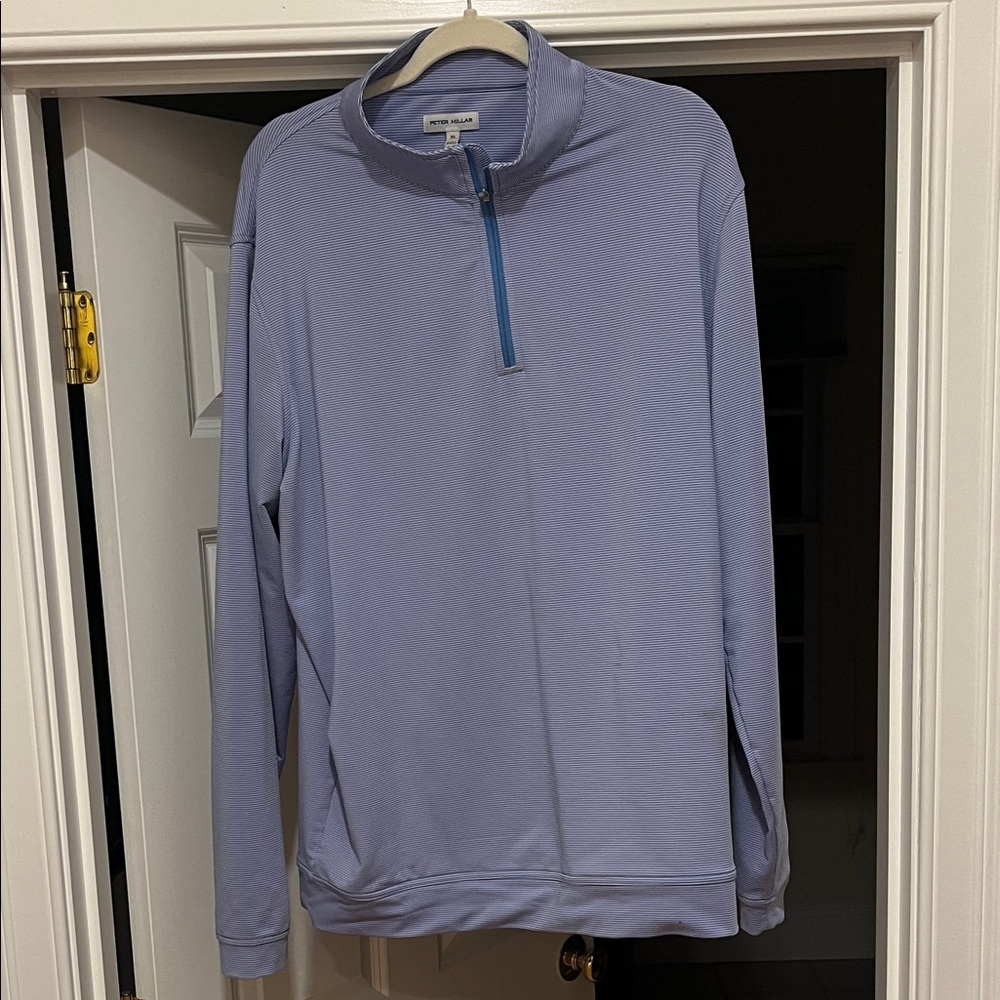 Peter Millar Lavender Quarter-Zip Pullover
